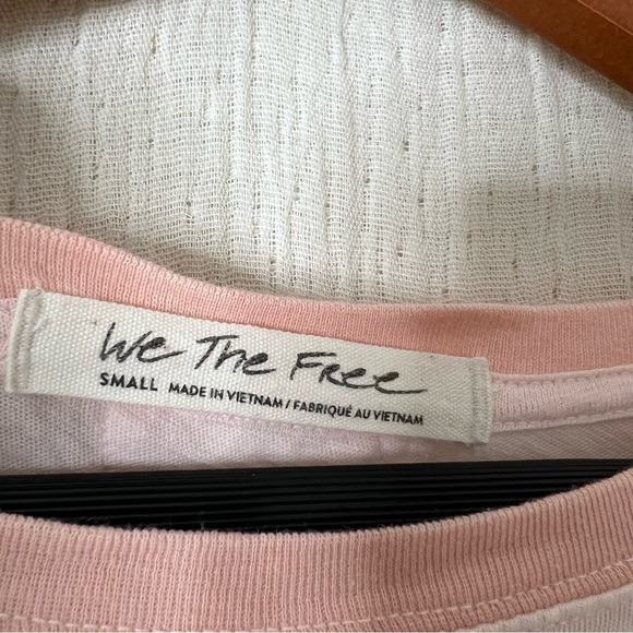 Free People We The Free Pink Oversized Burnout Short Sleeve Tee Top Small - Picture 3 of 6